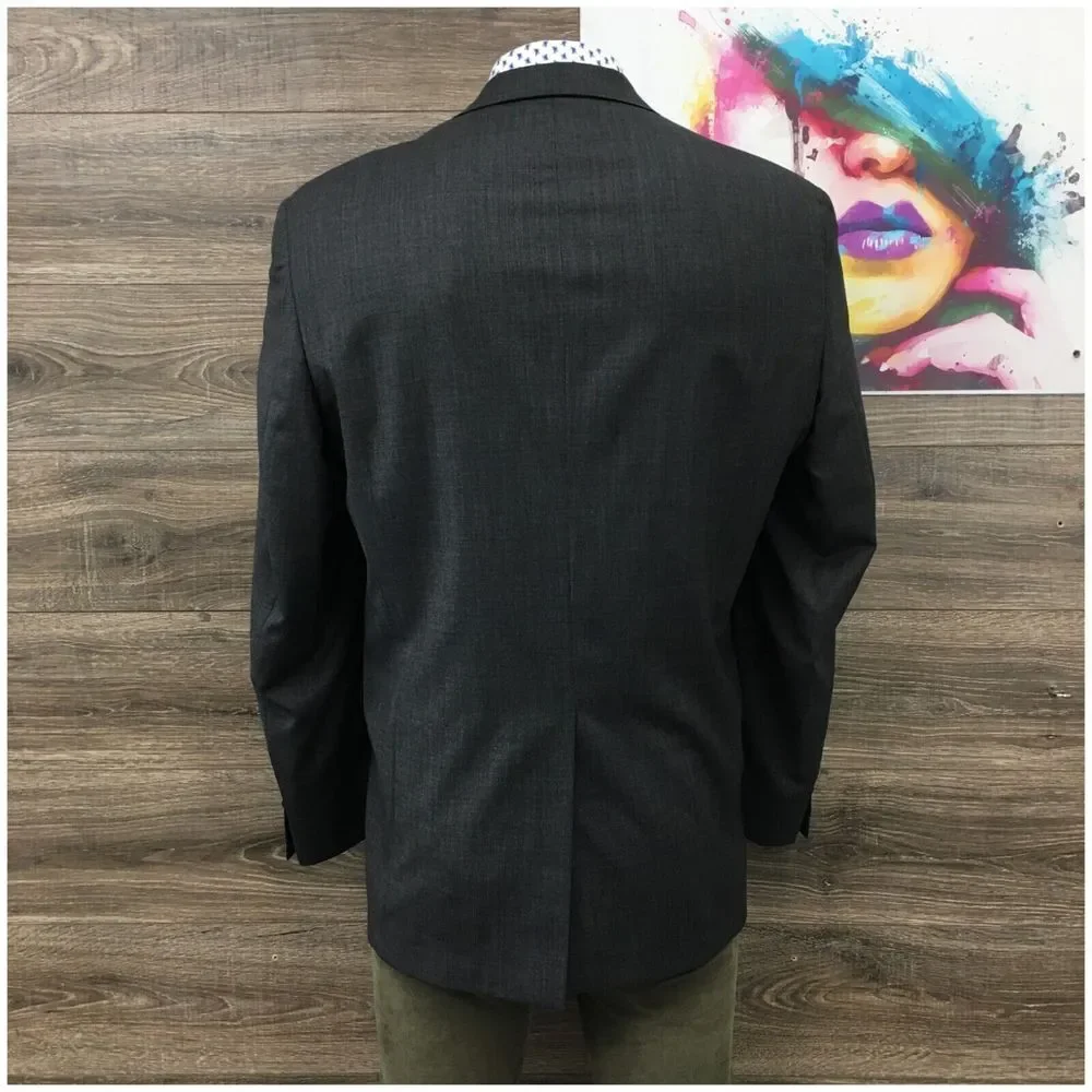 HART SCHAFFNER Mens‎ Blazer Sport Coat 2 Button Casual Jacket Size 44L Wool Suit